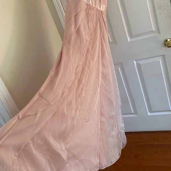 Adriana Papell One Shoulder Ruffled Chiffon Formal Gown - Picture 4 of 8